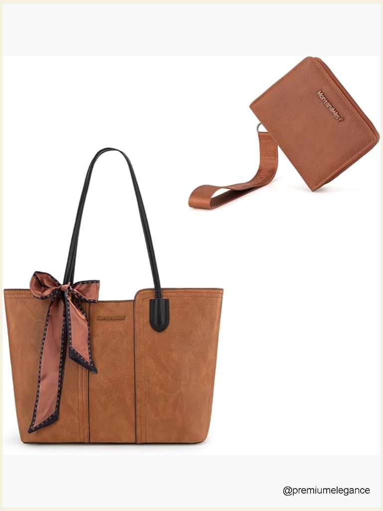 Tote Bag And Small Wallet Sets With Rfid Blocking